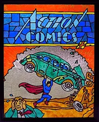 Stained Glass Comic Book Art