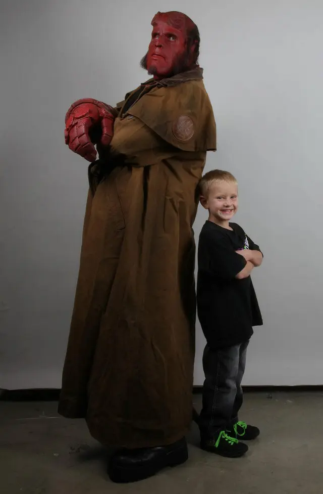 Ron Perlman dons Hellboy persona for a special kid